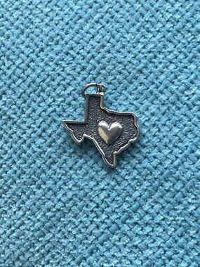 Sterling Silver Heart of Texas Pendant.